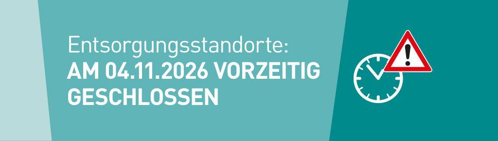 Foto2: Geänderte Öffnungs- und Servicezeiten am 04.11.2026