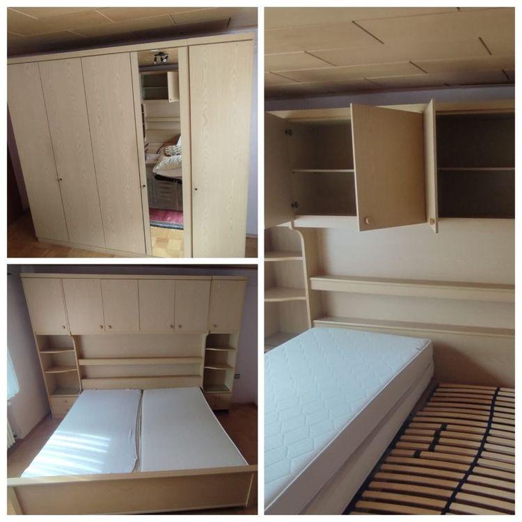 Bild: Schlafzimmer Schrankwand mit Bett