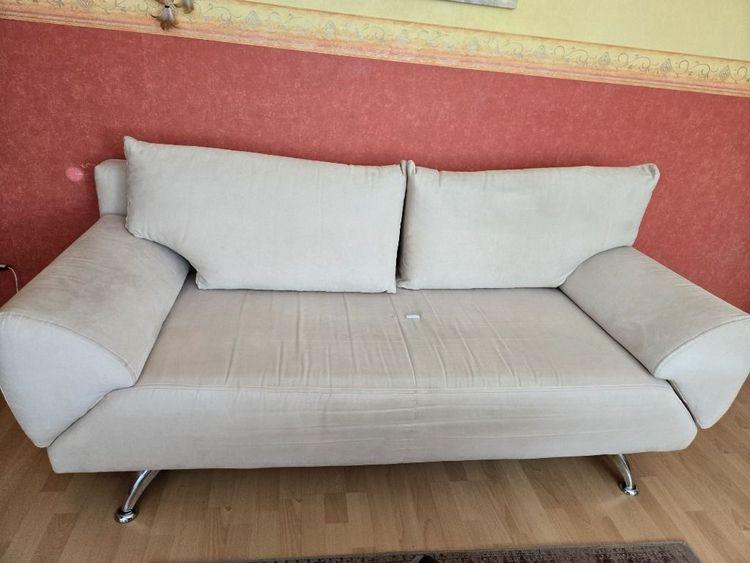 Bild: Schlafsofa/Schlafcouch in beige